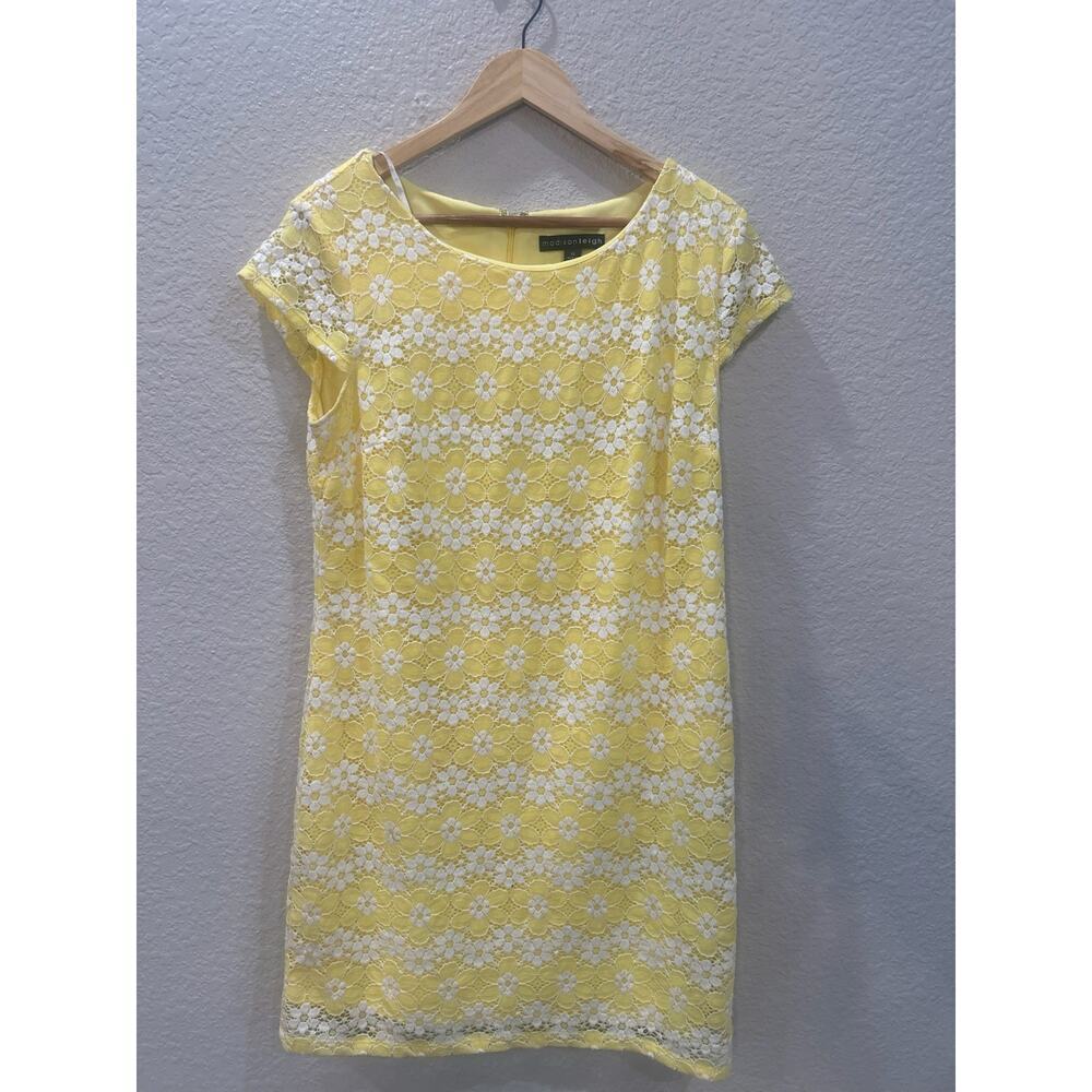 Y2K Yellow with Lace Overlay Dress - Size Medium